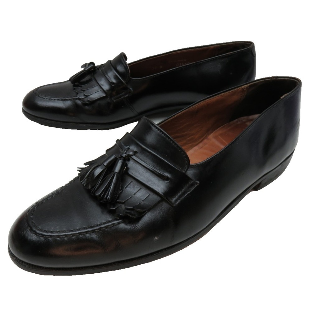 Bostonian‎ Classics Men Black Leather Tassel Loafer Shoes / Made in USA